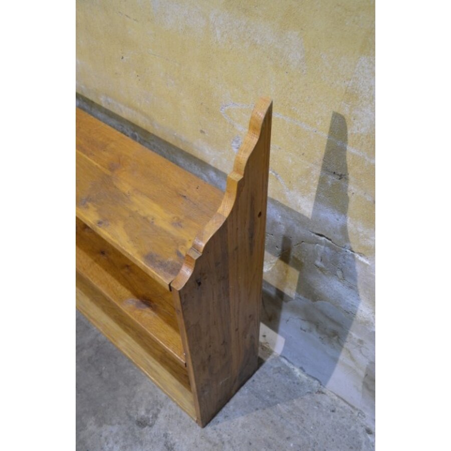 Landelijk schappenkastje van eikenhout – Retro wandplank begin 20e eeuw-5