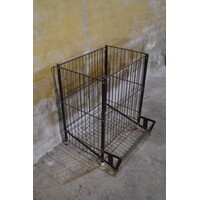 thumb-Vintage Frans metalen rek voor aardappel, groente en fruit-1