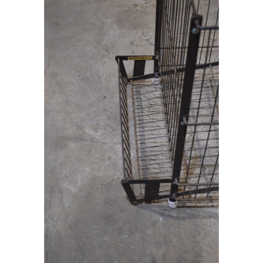 Vintage Frans metalen rek voor aardappel, groente en fruit-5