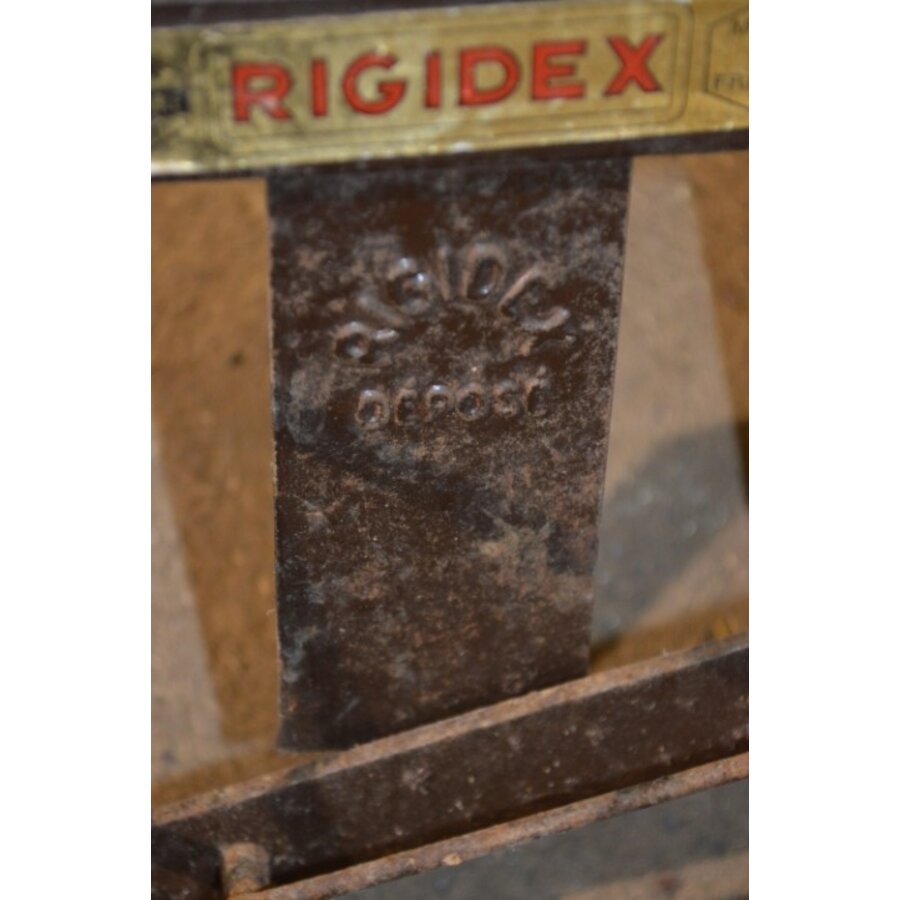 Vintage Frans metalen rek voor aardappel, groente en fruit-8