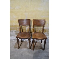 thumb-Antieke Thonet stoelen – gebogen hout met Jugendstil rugleuning-1