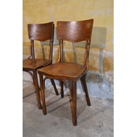 thumb-Antieke Thonet stoelen – gebogen hout met Jugendstil rugleuning-2