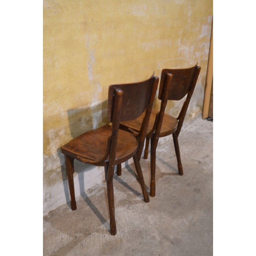 Antieke Thonet stoelen – gebogen hout met Jugendstil rugleuning-6