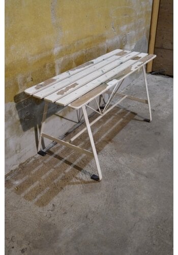 Vintage metalen bankje 