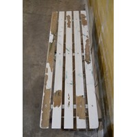 thumb-Vintage metalen bankje – hardhouten latten tuinbank-7