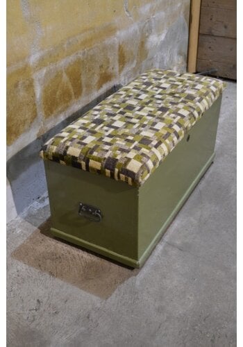 Zitkist grenen groen 