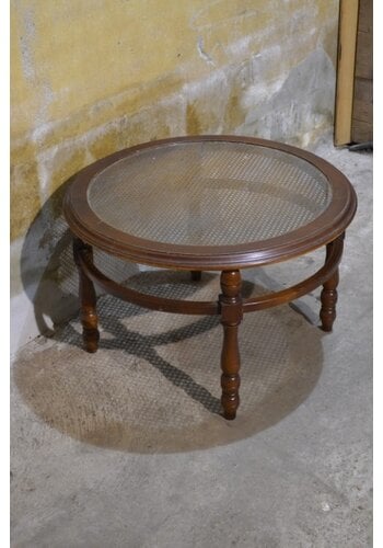 Salontafel rond noten 