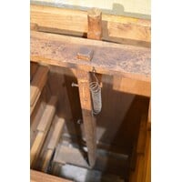 thumb-Antiek eiken bureautje met rolklep en secretaire indeling-9