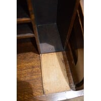 thumb-Antiek eiken bureautje met rolklep en secretaire indeling-10