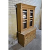 LoodsVol, Tweedehands Antiek grenen vitrinekast met onderkast en 8 lades
