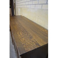 thumb-Donker eiken dressoir met schappen en laden-8