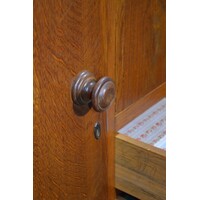 thumb-Eiken kledingkast met laden en schappen Amsterdamse School-6