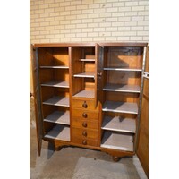 thumb-Eiken kledingkast met laden en schappen Amsterdamse School-7