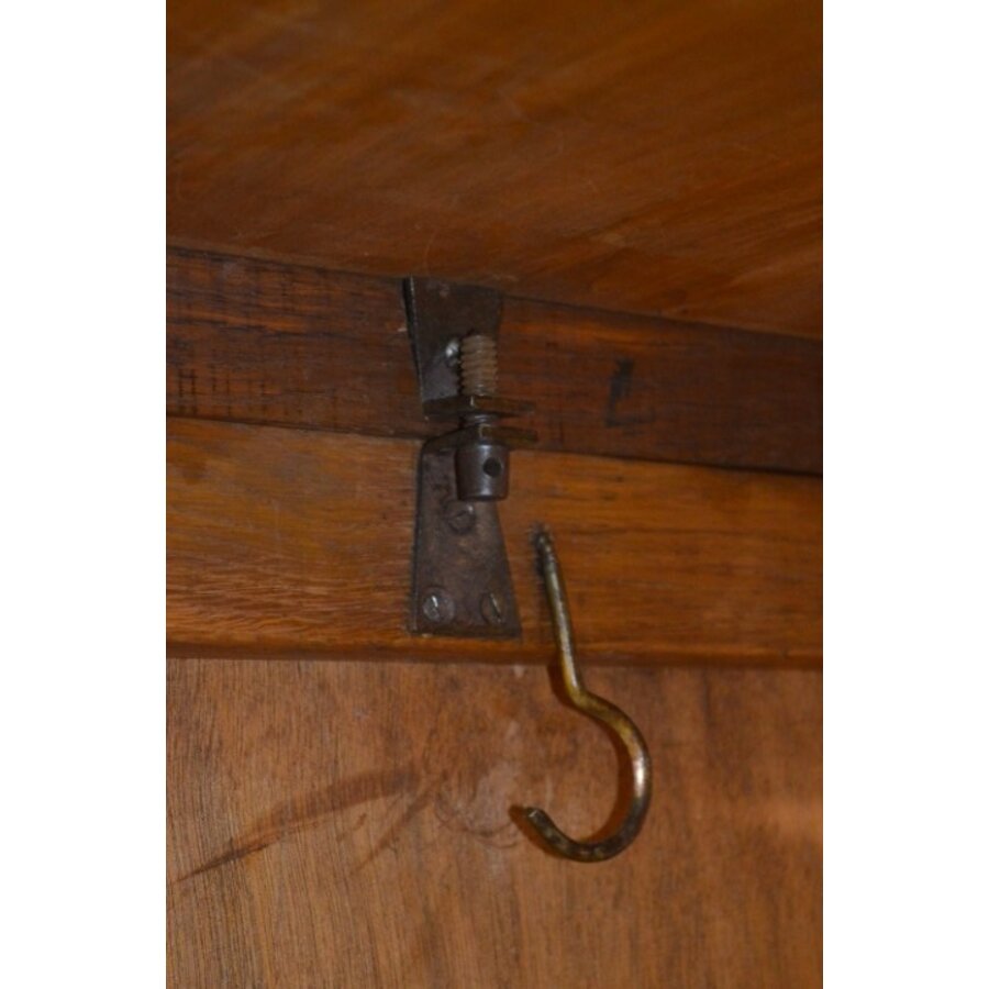 Eiken kledingkast met laden en schappen Amsterdamse School-9