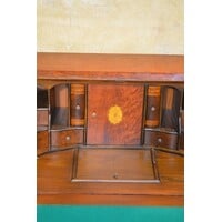 thumb-Barok klepsecretaire met groen leren schrijfblad en laden-5