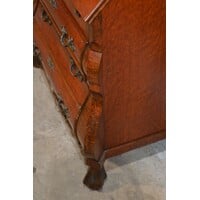 thumb-Barok klepsecretaire met groen leren schrijfblad en laden-10