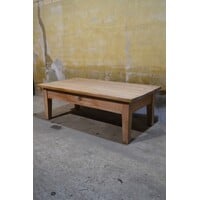 thumb-Massief teakhouten salontafel met lade-1