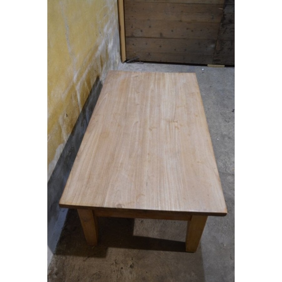 Massief teakhouten salontafel met lade-4