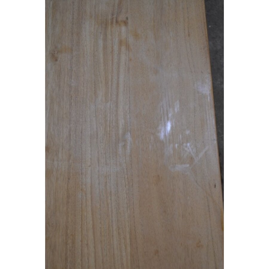 Massief teakhouten salontafel met lade-5