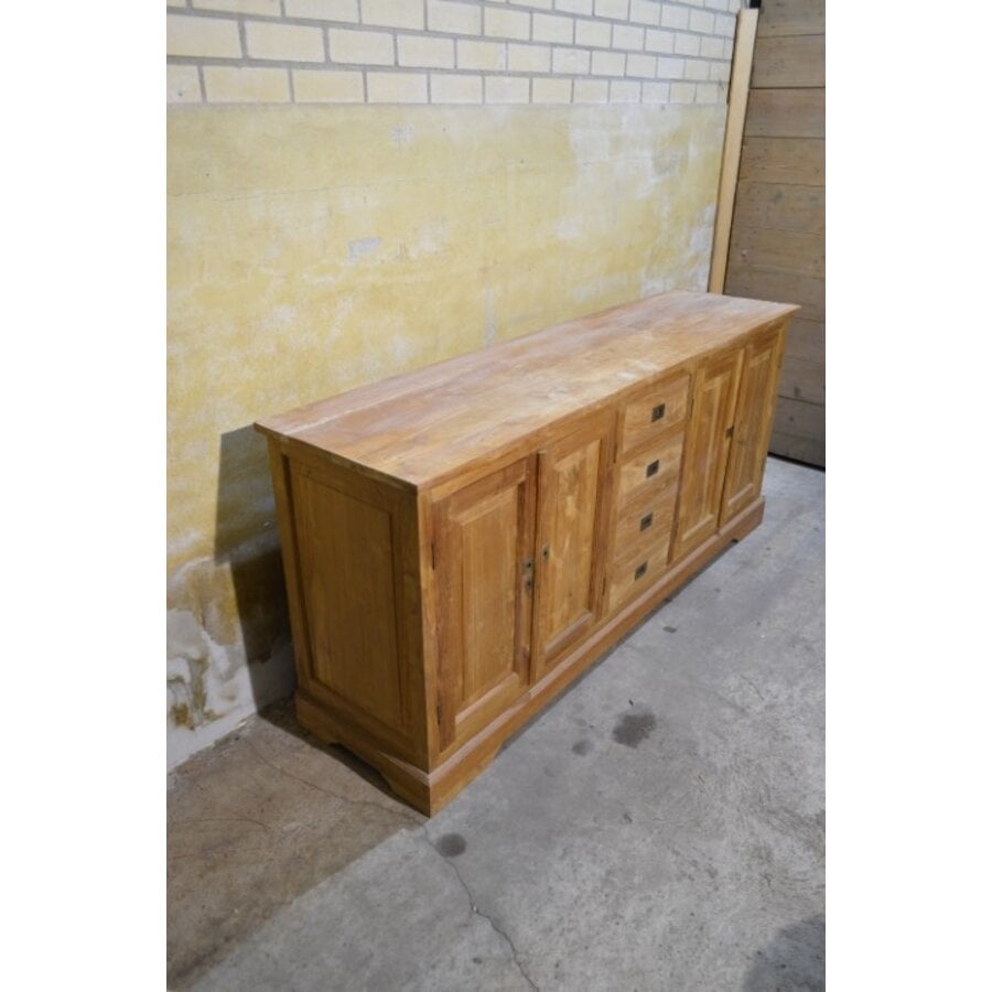 Massief teakhouten dressoir met laden en deurtjes-1