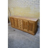 thumb-Massief teakhouten dressoir met laden en deurtjes-5