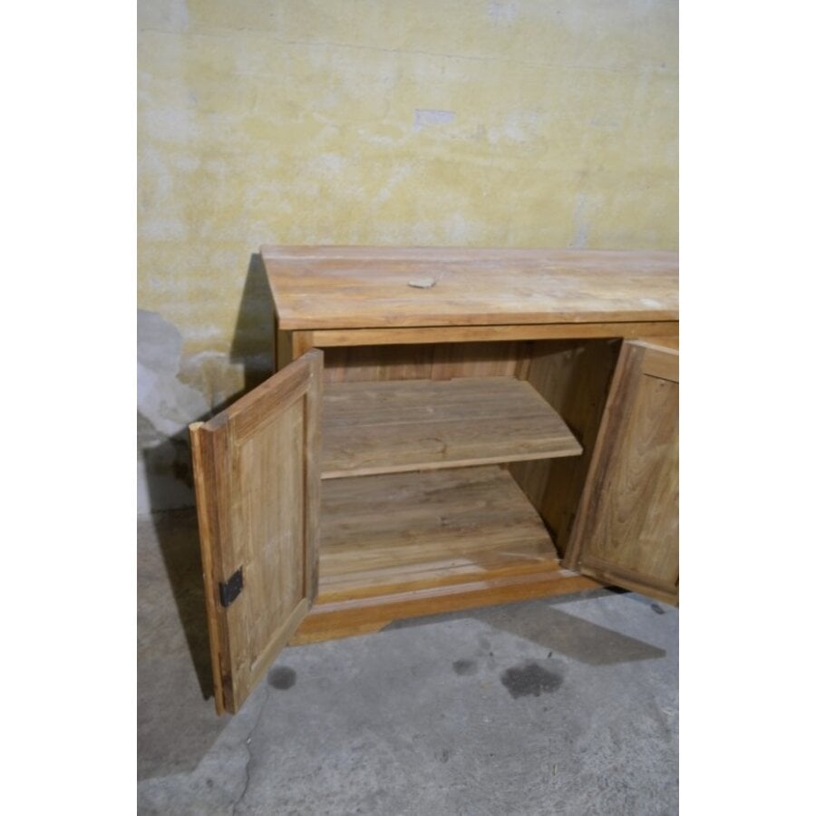 Massief teakhouten dressoir met laden en deurtjes-8