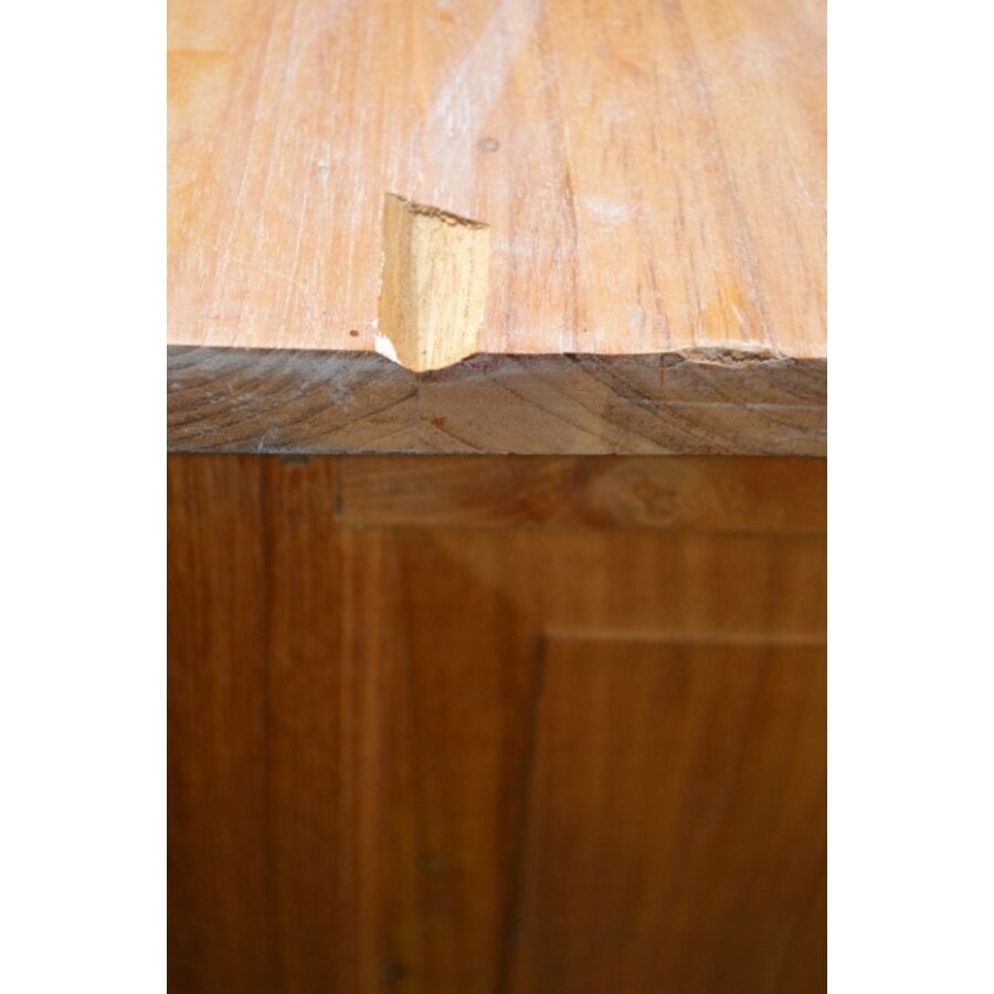 Massief teakhouten dressoir met laden en deurtjes-10