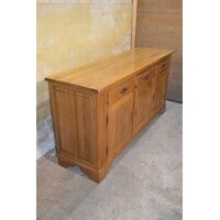 thumb-Massief eiken dressoir met 3 laden en 3 klepdeuren-2