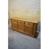thumb-Massief eiken dressoir met 3 laden en 3 klepdeuren-1