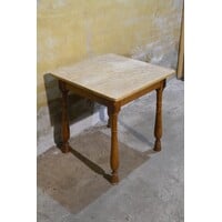 thumb-Vierkante houten eettafel uit de jaren 60-2