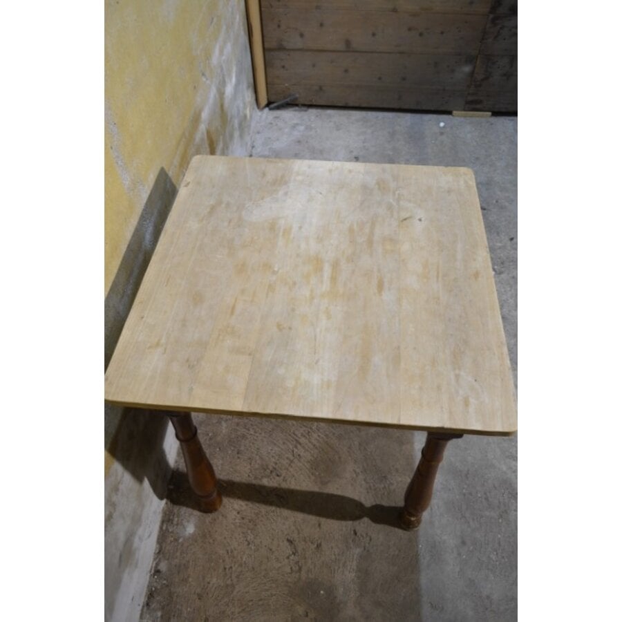 Vierkante houten eettafel uit de jaren 60-6