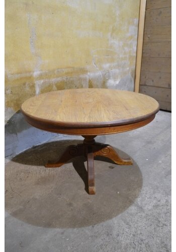 Ronde eiken salontafel 