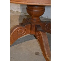 thumb-Ronde eiken salontafel met centraal voetstuk-4