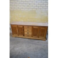 thumb-Massief teakhouten dressoir met 4 laden en 4 deuren-3