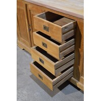 thumb-Massief teakhouten dressoir met 4 laden en 4 deuren-7