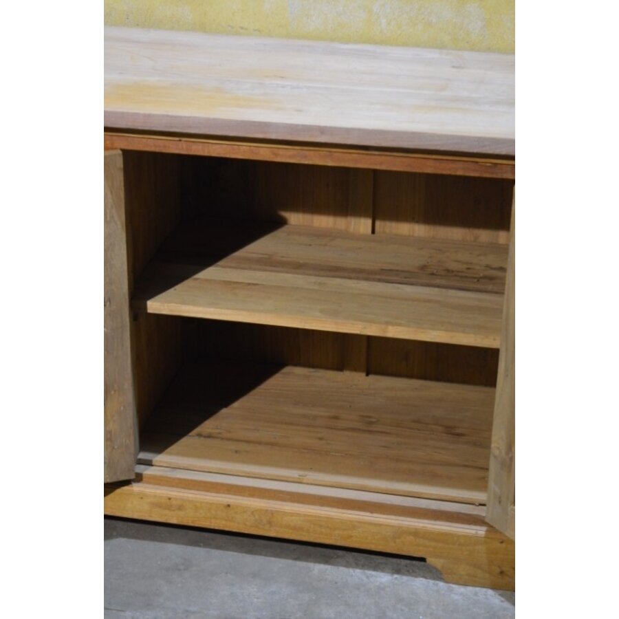 Massief teakhouten dressoir met 4 laden en 4 deuren-9