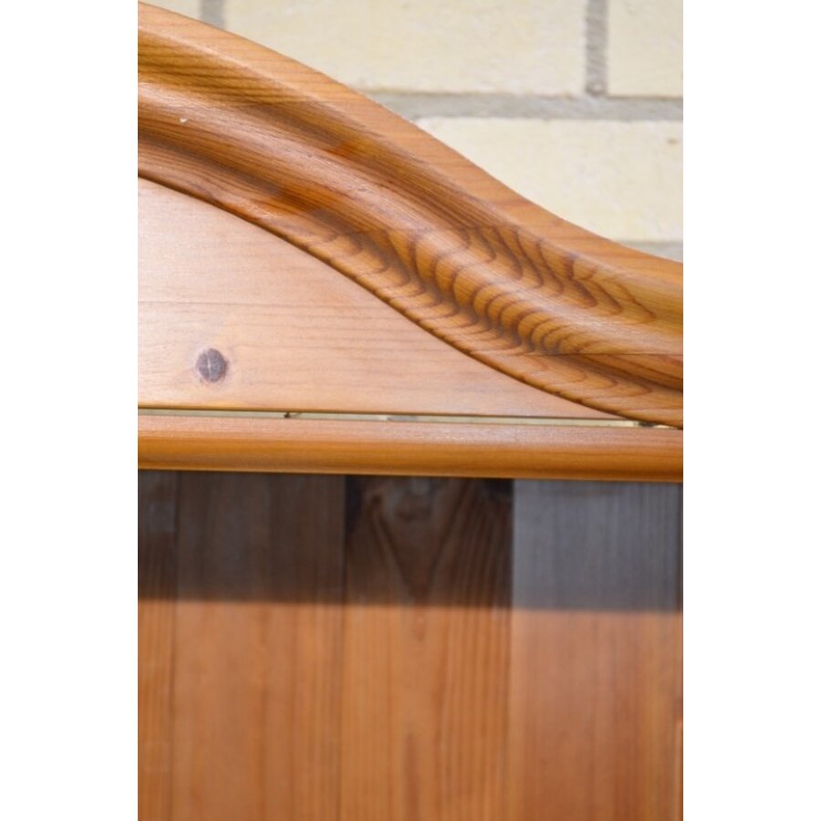 Grenen buffetkast met vitrine, 2 lades en onderkast-6