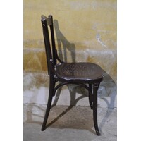 thumb-Vintage houten caféstoel met warme uitstraling-7