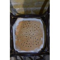 thumb-Vintage houten caféstoel met warme uitstraling-9