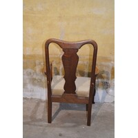 thumb-Antieke Engelse dames fauteuil van eikenhout met armleuningen-7