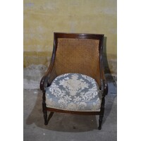 thumb-Elegante Regency mahoniehouten bergère stoel met rieten rug-3