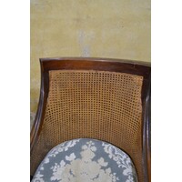 thumb-Elegante Regency mahoniehouten bergère stoel met rieten rug-5