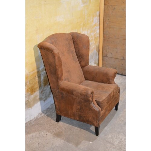 Oorfauteuil nubuckleer 