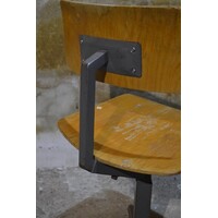 thumb-Retro kinder schoolstoeltje op metalen poot met hout-6