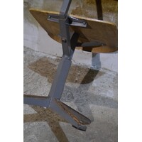 thumb-Retro kinder schoolstoeltje op metalen poot met hout-8