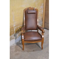 thumb-Klassieke relaxfauteuil begin 20e eeuw met verstelbare rug-1