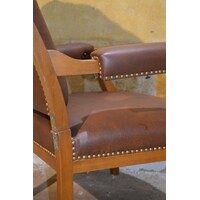 thumb-Klassieke relaxfauteuil begin 20e eeuw met verstelbare rug-6