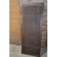 thumb-Antieke eiken lange kloostertafel met robuuste kolompoten-5