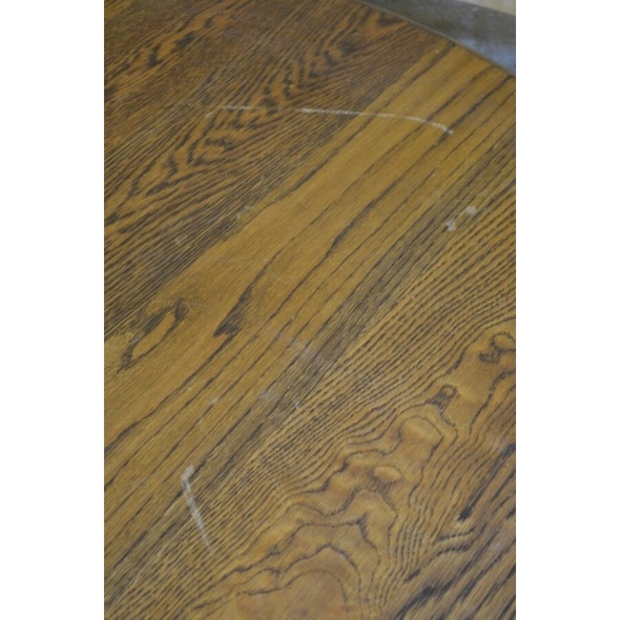 Ronde eettafel van massief eikenhout-5