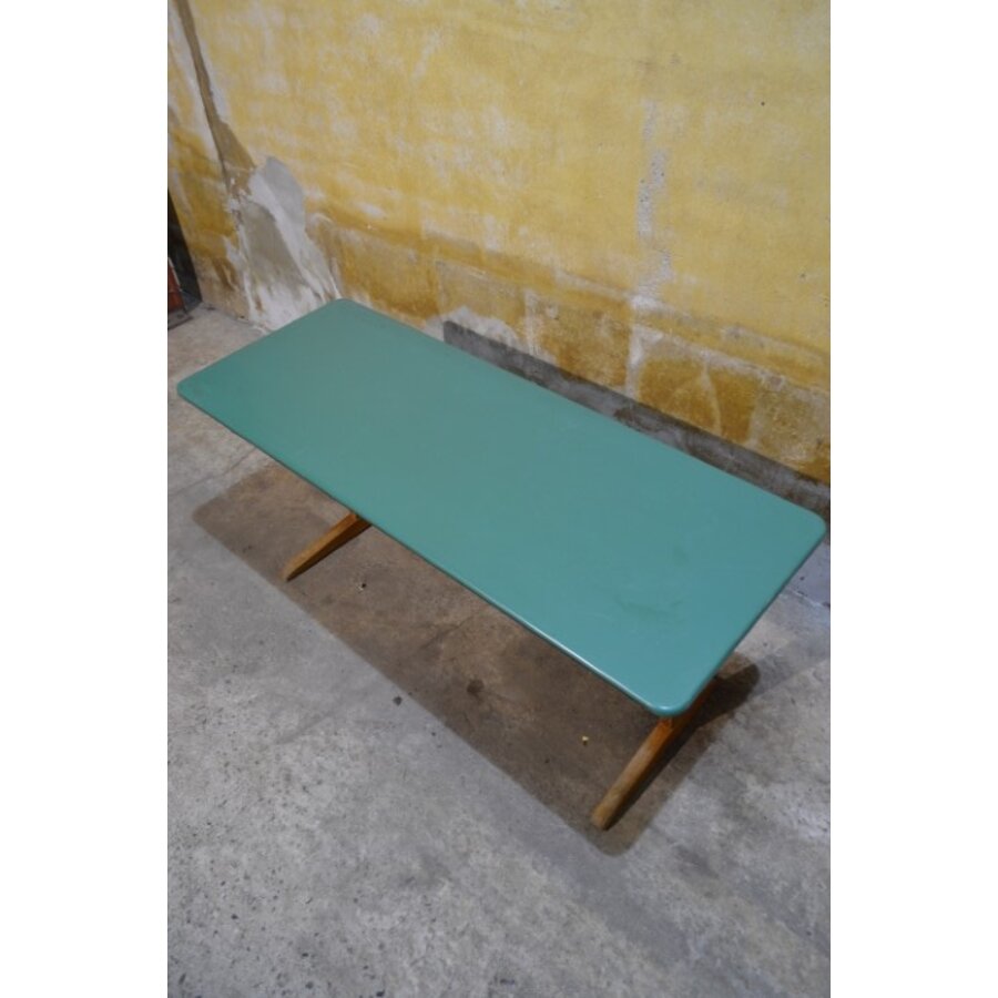 Retro schooltafel VS voor twee kinderen met beuken onderstel-6